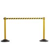 Us Weight Yellow Premium Steel Stanchion with 7.5ft Retractable Chevron Belt U2104CYB